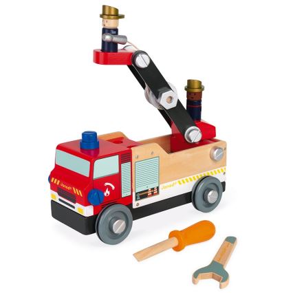 Janod - Holzbausatz BRICOKIDS Feuerwehrwagen