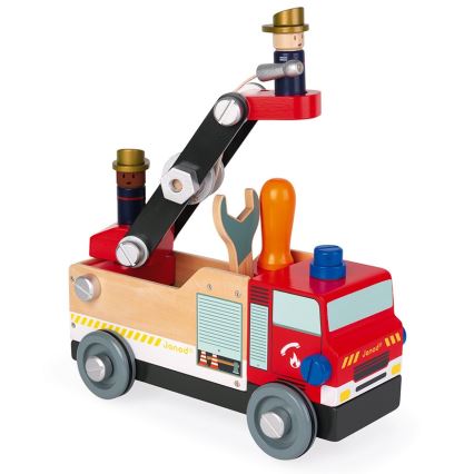 Janod - Holzbausatz BRICOKIDS Feuerwehrwagen
