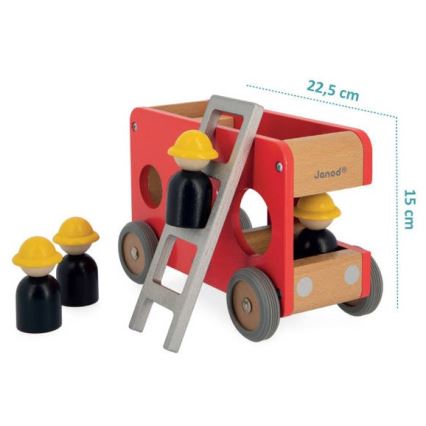 Janod - Holz-Feuerwehrwagen BOLID