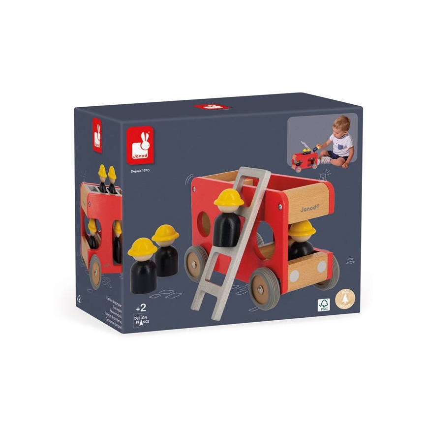 Janod - Holz-Feuerwehrwagen BOLID