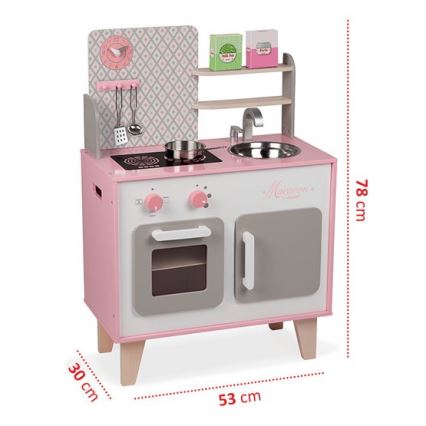 Janod - Holz-Küche MACARON rosa
