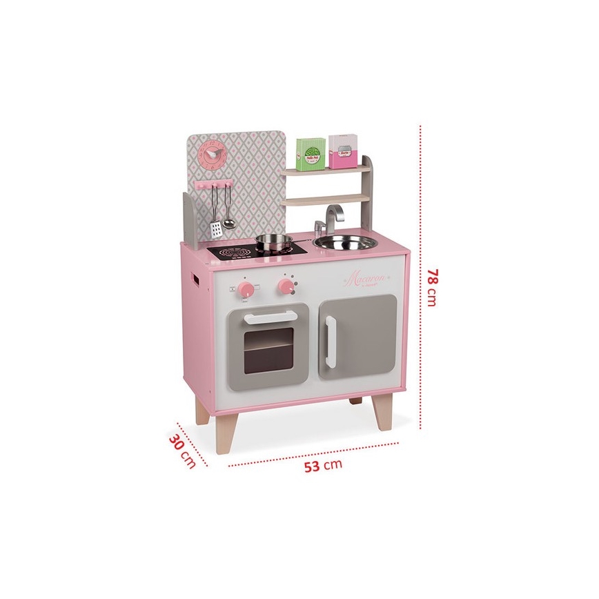 Janod - Holz-Küche MACARON rosa