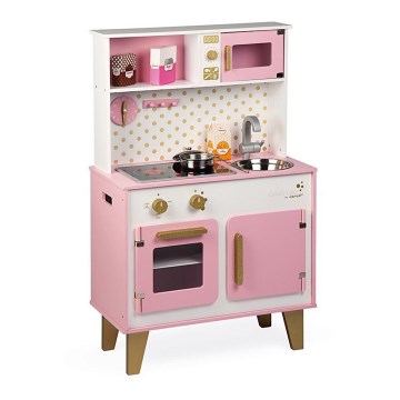 Janod - Holz-Küche mit LED-Kochfeld CANDY CHIC