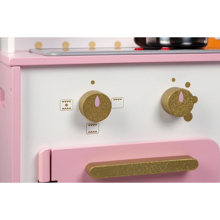 Janod - Holz-Küche mit LED-Kochfeld CANDY CHIC