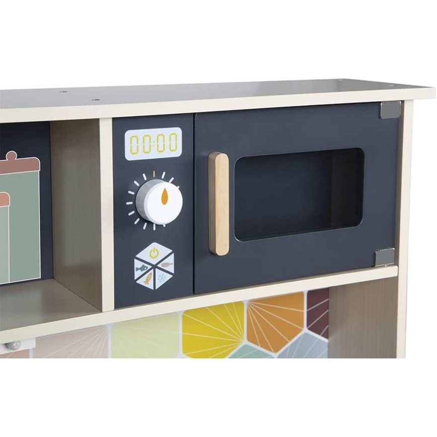 Janod - Holz-Küche mit LED-Kochfeld MOZAIC 2xLR6