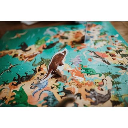 Janod - Kinderpädagogisches Puzzle 200 Teile Dinosaurier