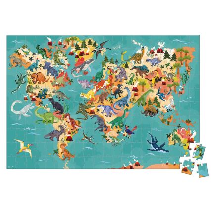 Janod - Kinderpädagogisches Puzzle 200 Teile Dinosaurier