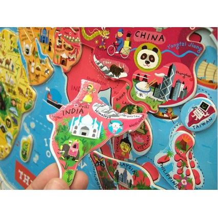Janod - Magnetische Weltkarte Englisch