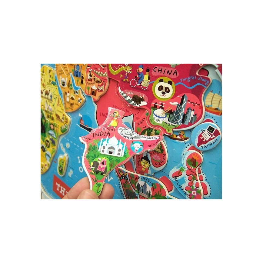 Janod - Magnetische Weltkarte Englisch