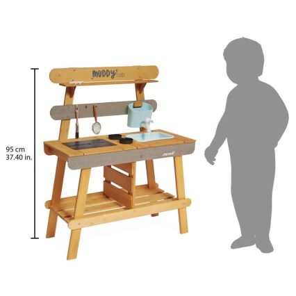 Janod - Outdoor-Spielküche aus Holz MUDDY LAB