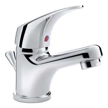 JIKA H3111N10041111 - Waschbeckenarmatur + Ablauf mit Überlauf TALAS 12,3 cm glänzendes Chrom