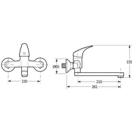 JIKA H3111N70042301 - Waschtischarmatur TALAS 15,5 cm Hochglanzchrom