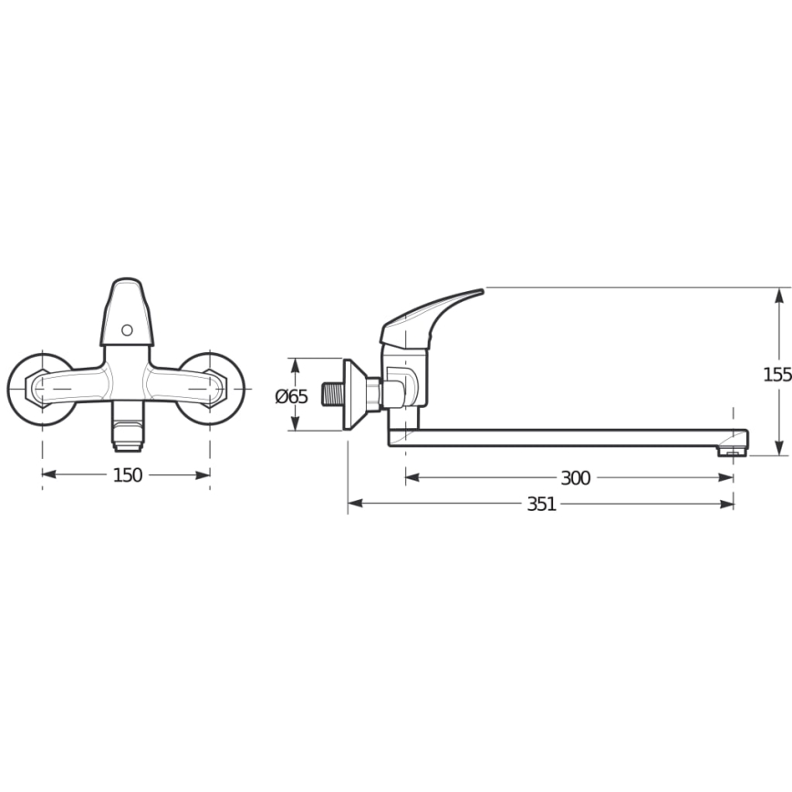 JIKA H3111N70042401 - Waschtischarmatur TALAS 15,5 cm Hochglanzchrom