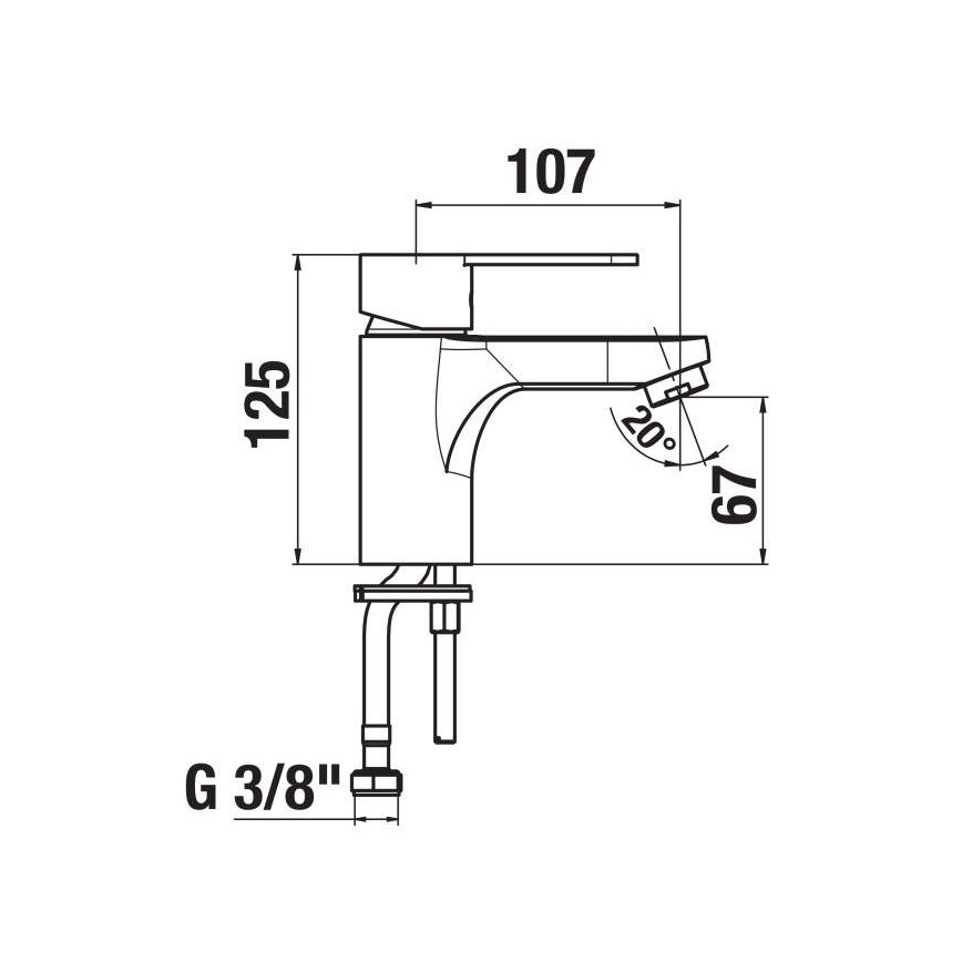 JIKA H3111Z10041101 - Waschbeckenarmatur LYRA 12,5 cm glänzendes Chrom