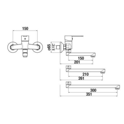 JIKA H3111Z70042201 - Waschtischarmatur LYRA 15x20,1 cm Hochglanzchrom