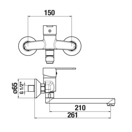 JIKA H3111Z70042301 - Waschtischarmatur LYRA 15x26,1 cm Hochglanzchrom