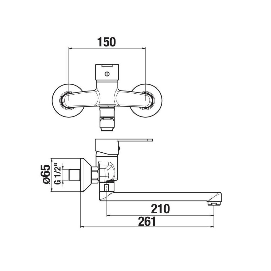JIKA H3111Z70042301 - Waschtischarmatur LYRA 15x26,1 cm Hochglanzchrom