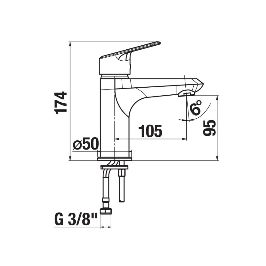 JIKA H3112E10041101 - Waschtischarmatur TALAS 17,4 cm Hochglanzchrom