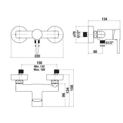 JIKA H3312F70044001 - Duscharmatur MIO glänzendes Chrom