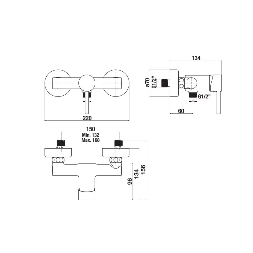 JIKA H3312F70044001 - Duscharmatur MIO glänzendes Chrom