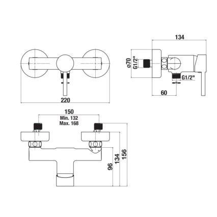 JIKA H3312F77164001 - Duscharmatur MIO matt schwarz