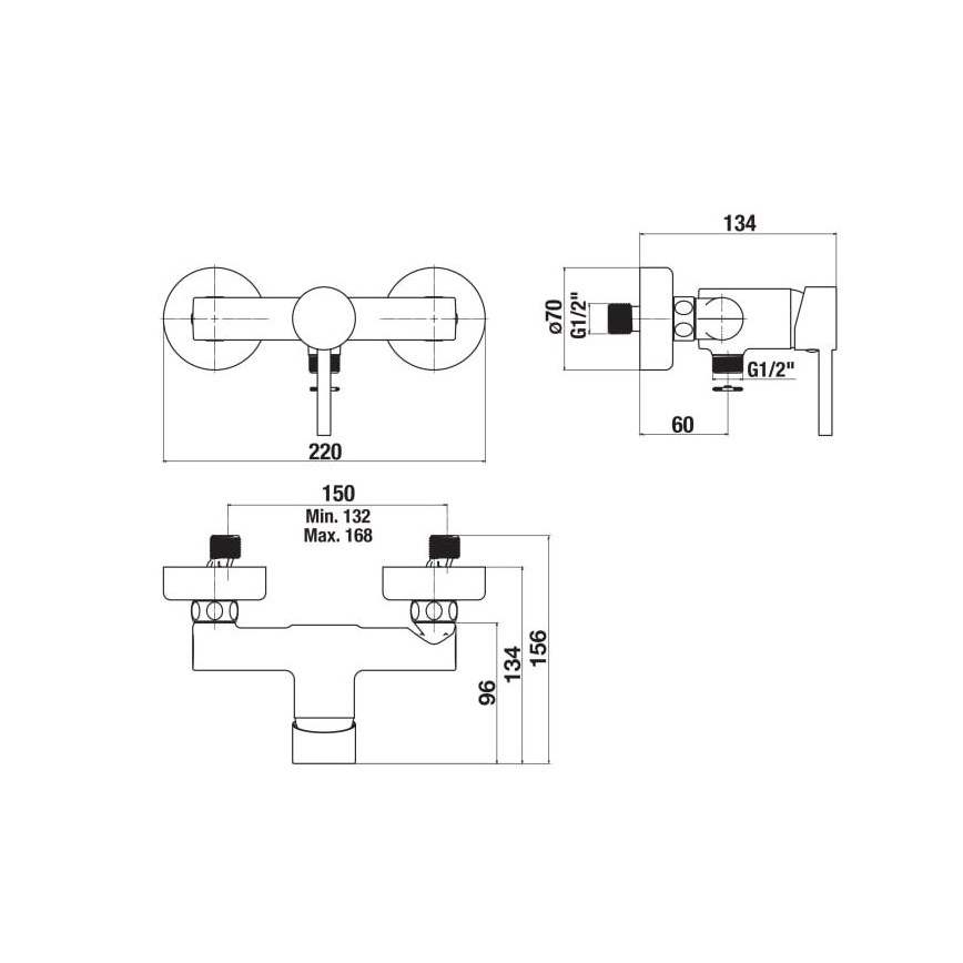 JIKA H3312F77164001 - Duscharmatur MIO matt schwarz
