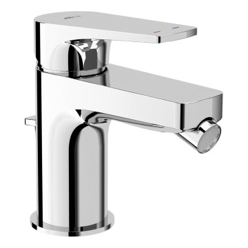 JIKA H3411X10041111 - Bidetarmatur + Ablauf ohne Überlauf CUBITO 12,8 cm glänzendes Chrom