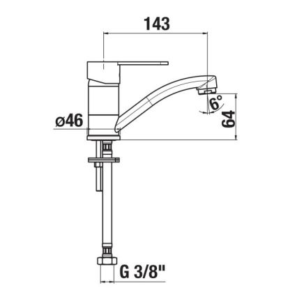 JIKA H3511Z10042201 - Spültischarmatur LYRA 14,3 cm Hochglanzchrom