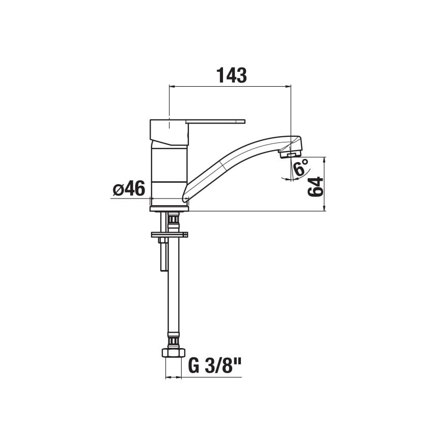 JIKA H3511Z10042201 - Spültischarmatur LYRA 14,3 cm Hochglanzchrom