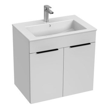 JIKA H4536011763001 - Badezimmerschrank mit Waschbecken CUBE 60,7x65 cm weiß