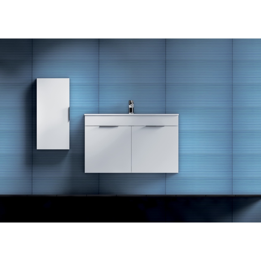 JIKA H4536011763001 - Badezimmerschrank mit Waschbecken CUBE 60,7x65 cm weiß
