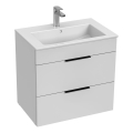 JIKA H4536021763001 - Badezimmerschrank mit Waschbecken CUBE 60,7x65 cm weiß