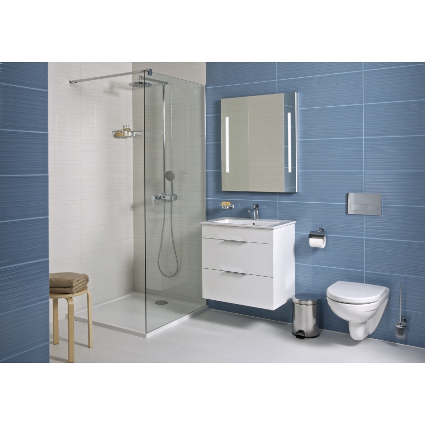 JIKA H4536021763001 - Badezimmerschrank mit Waschbecken CUBE 60,7x65 cm weiß