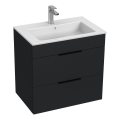 JIKA H4536021763521 - Badezimmerschrank mit Waschbecken CUBE 60,7x65 cm schwarz