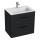 JIKA H4536021763521 - Badezimmerschrank mit Waschbecken CUBE 60,7x65 cm schwarz