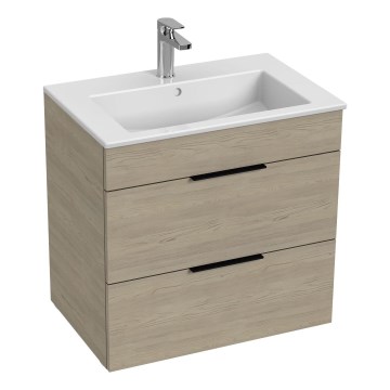 JIKA H4536021765141 - Badezimmerschrank mit Waschbecken CUBE 60,7x65 cm Esche