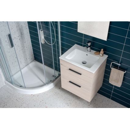 JIKA H4536021765141 - Badezimmerschrank mit Waschbecken CUBE 60,7x65 cm Esche