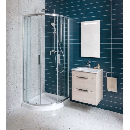 JIKA H4536021765141 - Badezimmerschrank mit Waschbecken CUBE 60,7x65 cm Esche