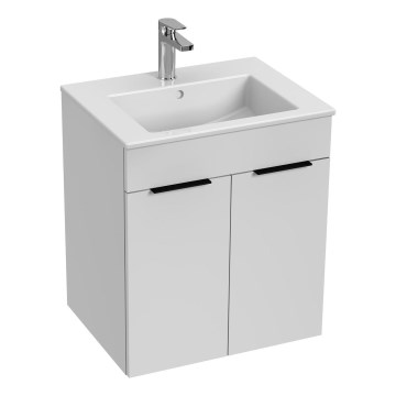JIKA H4536111763001 - Badezimmerschrank mit Waschbecken CUBE 60,7x55 cm weiß