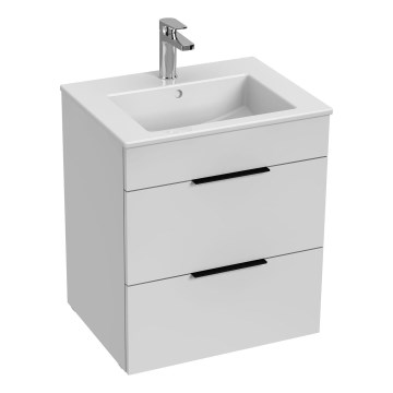 JIKA H4536121763001 - Badezimmerschrank mit Waschbecken CUBE 60,7x55 cm weiß