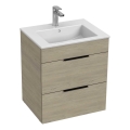 JIKA H4536121765141 - Badezimmerschrank mit Waschbecken CUBE 60,7x55 cm Esche