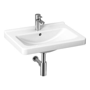 JIKA H8104240001041 - Wandhängendes Waschbecken CUBITO 65x48,5 cm Keramik/weiß