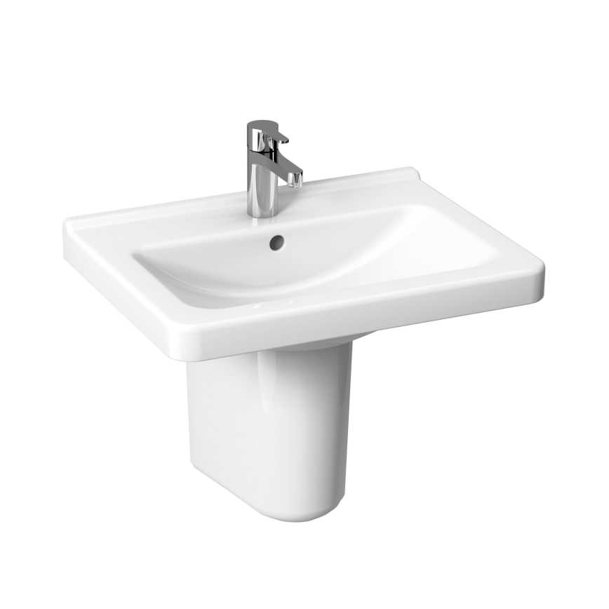 JIKA H8104240001041 - Wandhängendes Waschbecken CUBITO 65x48,5 cm Keramik/weiß