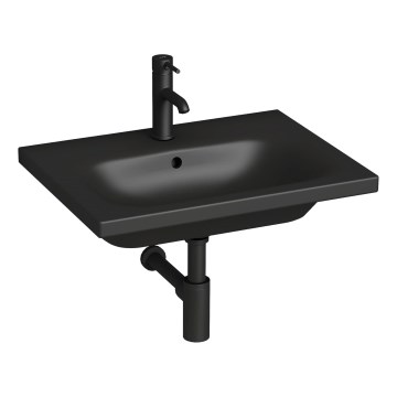 JIKA H8127137161041 - Wandhängendes Waschbecken MIO 60x45 cm Keramik/matt schwarz