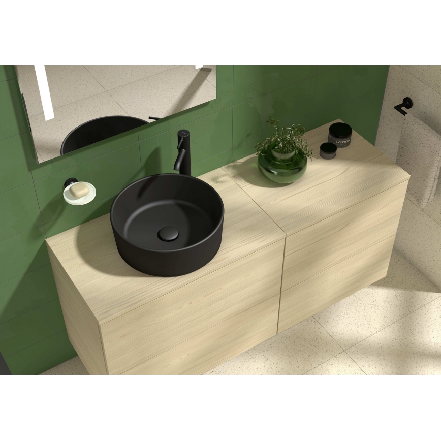 JIKA H8184207161121 - Aufsatzwaschbecken CUBITO d 40 cm Keramik/matt schwarz