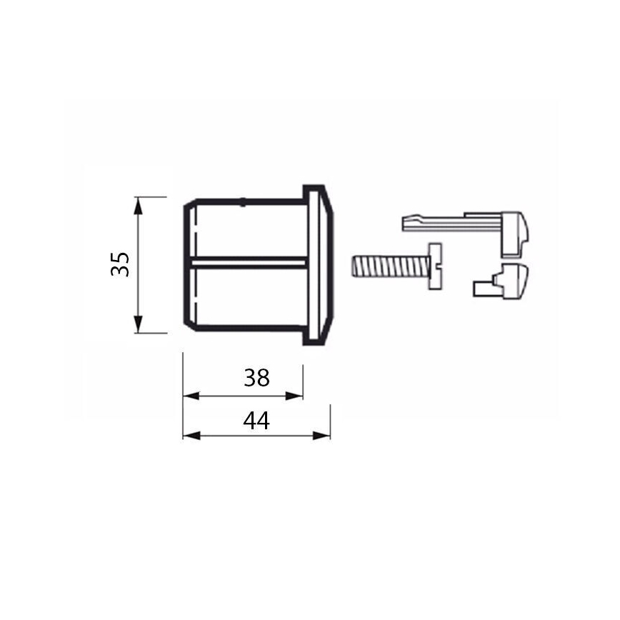 JIKA H8913630000001 - Spültaste DUAL LYRA/DEEP Hochglanzchrom