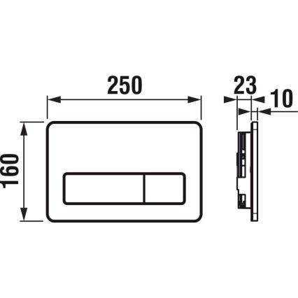 JIKA H8936620000001 - Spültaste DUAL PRO weiß