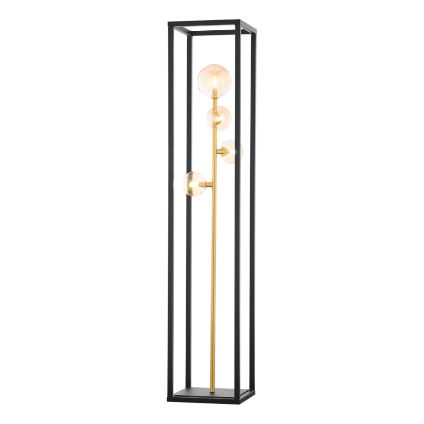 Jupiter 1911 - Stehlampe NEPTUN 4xG9/14W/230V gold/schwarz/rauchiges Beige