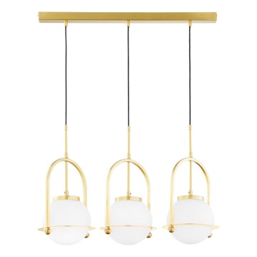 Jupiter 1917 - Pendelleuchte am Kabel ROSSO 3xE27/15W/230V goldfarben