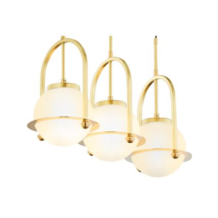 Jupiter 1917 - Pendelleuchte am Kabel ROSSO 3xE27/15W/230V goldfarben